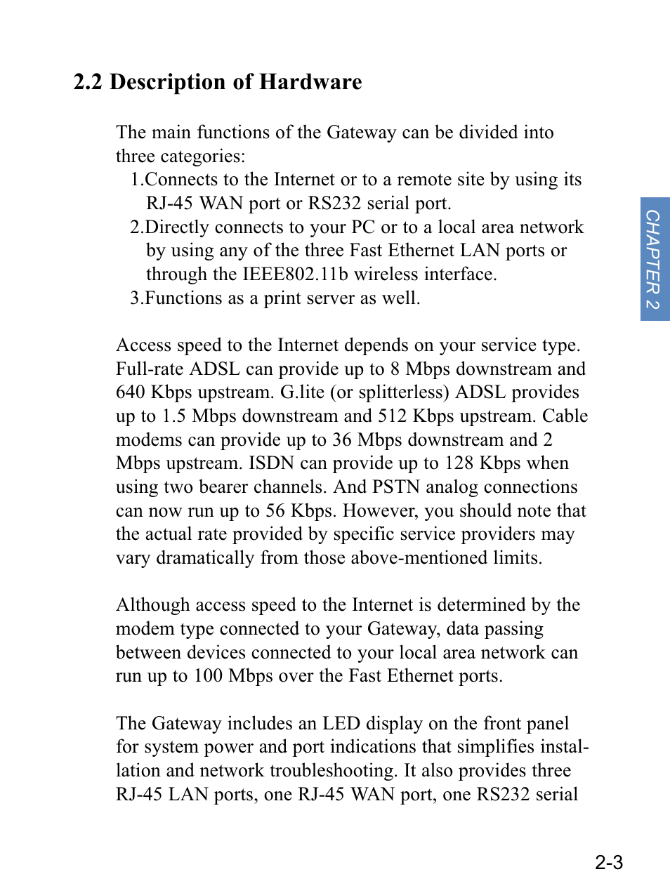 2 description of hardware | Gateway none User Manual | Page 14 / 113
