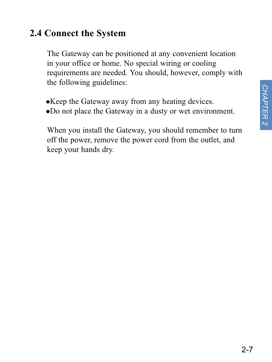 4 connect the system | Gateway none User Manual | Page 18 / 113