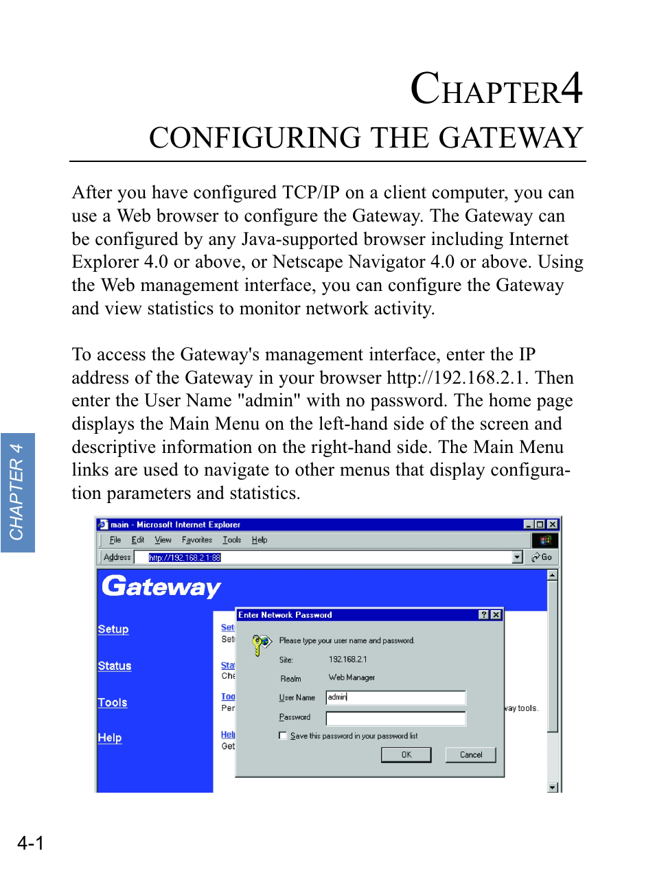 Hapter, Configuring the gateway | Gateway none User Manual | Page 37 / 113