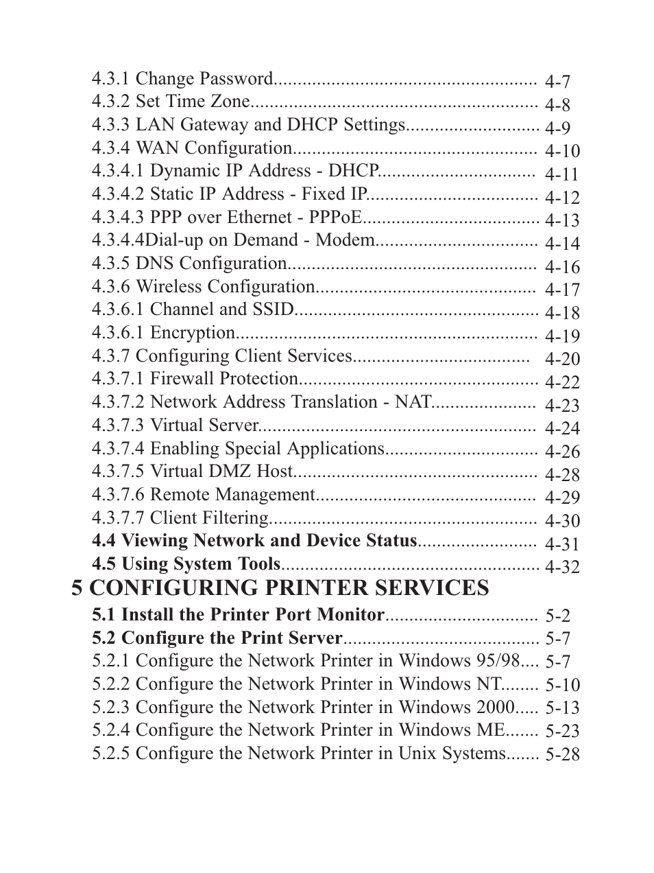 5 configuring printer services | Gateway none User Manual | Page 4 / 113