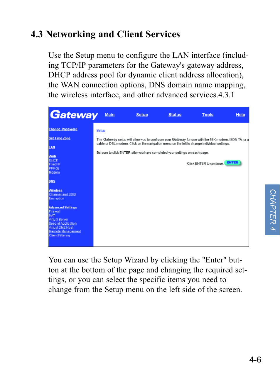 3 networking and client services | Gateway none User Manual | Page 42 / 113