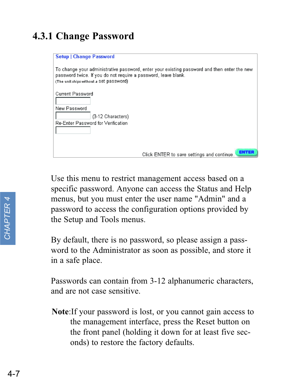 1 change password | Gateway none User Manual | Page 43 / 113