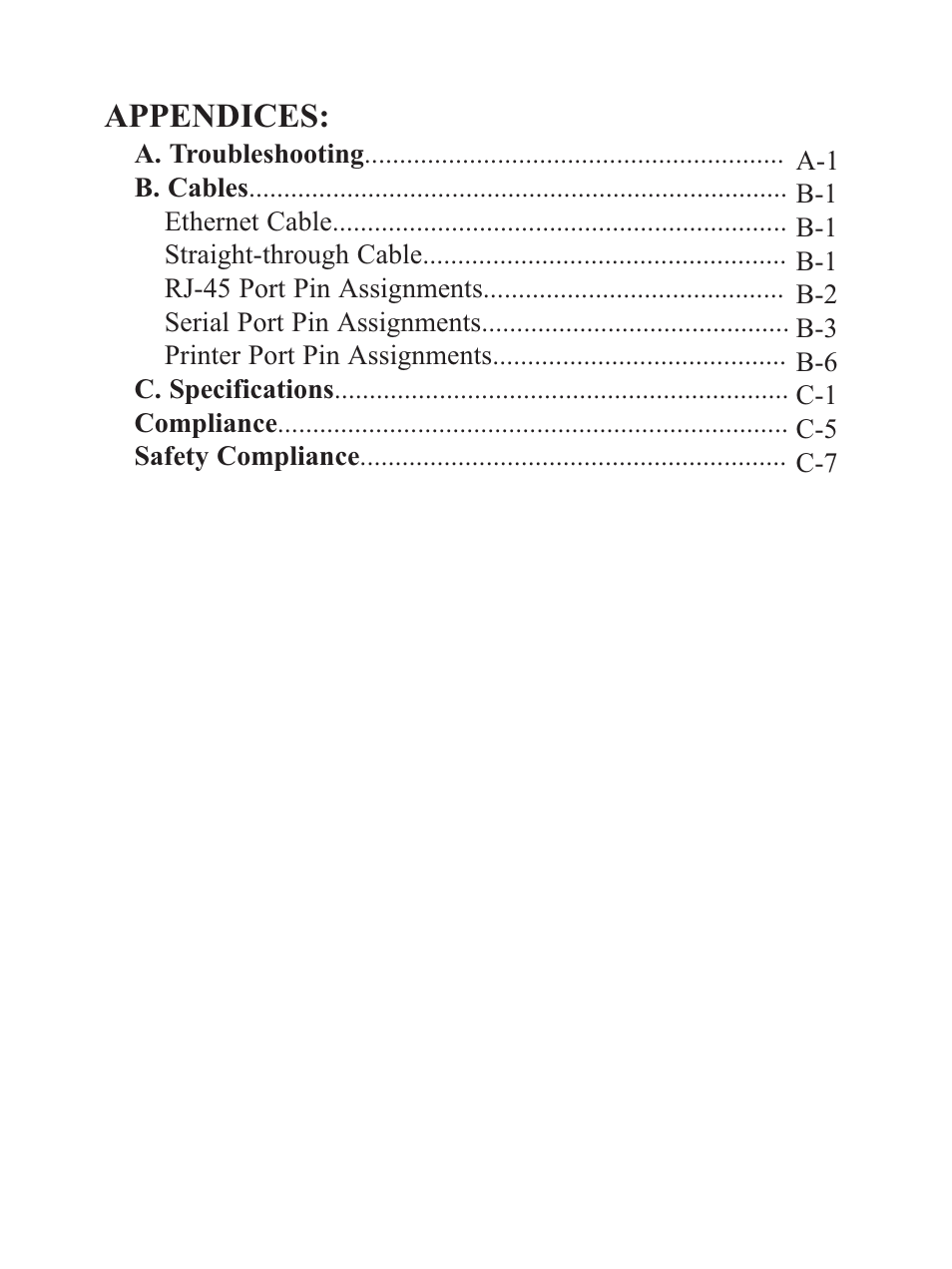 Appendices | Gateway none User Manual | Page 5 / 113