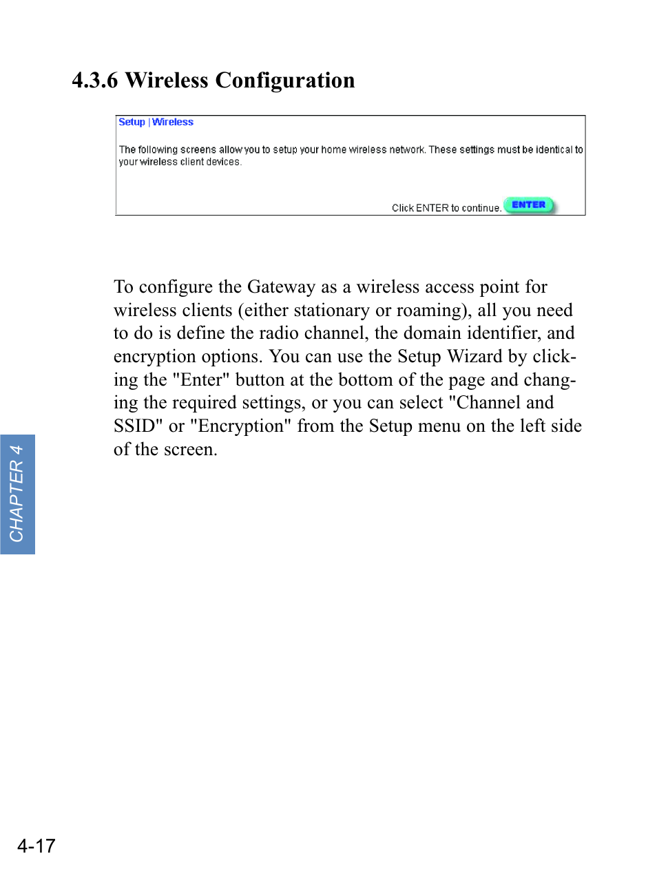 6 wireless configuration | Gateway none User Manual | Page 53 / 113