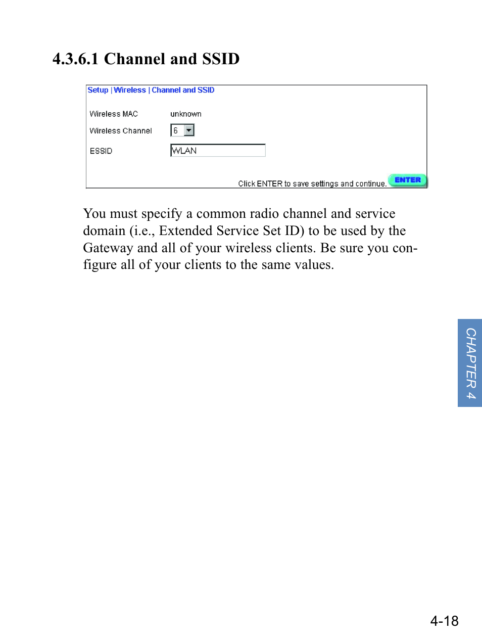 1 channel and ssid | Gateway none User Manual | Page 54 / 113
