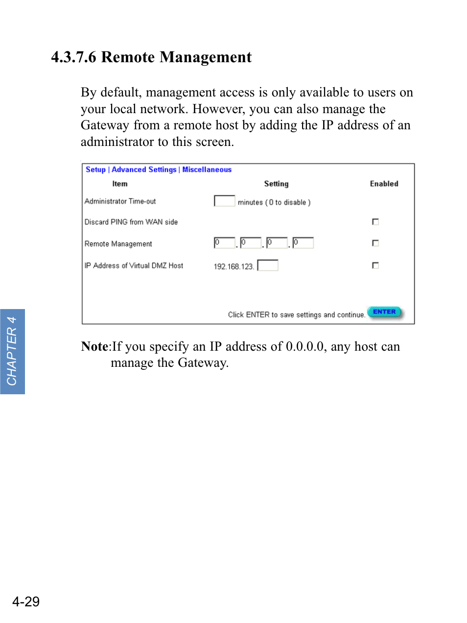 6 remote management | Gateway none User Manual | Page 65 / 113