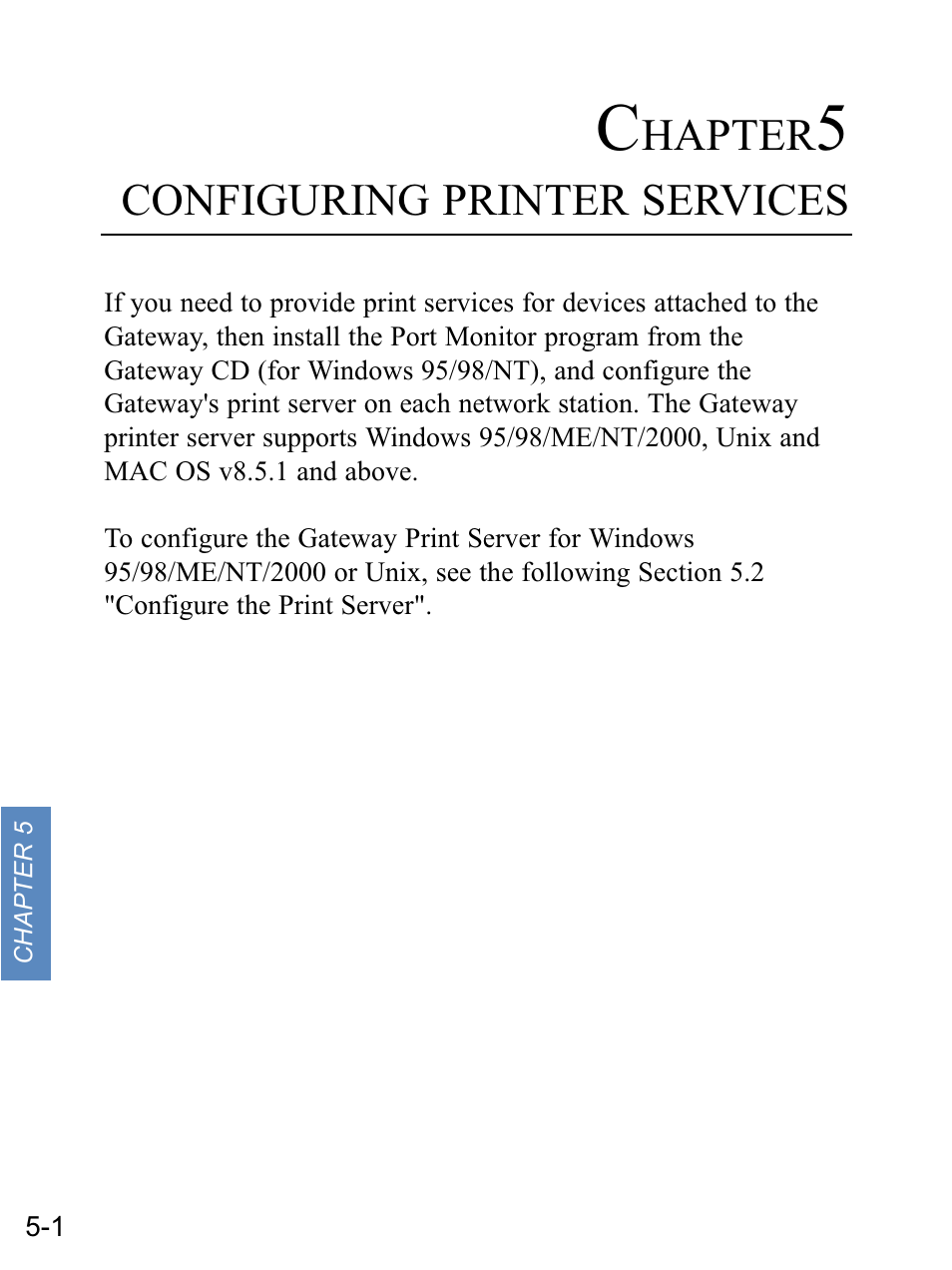 Hapter, Configuring printer services | Gateway none User Manual | Page 69 / 113