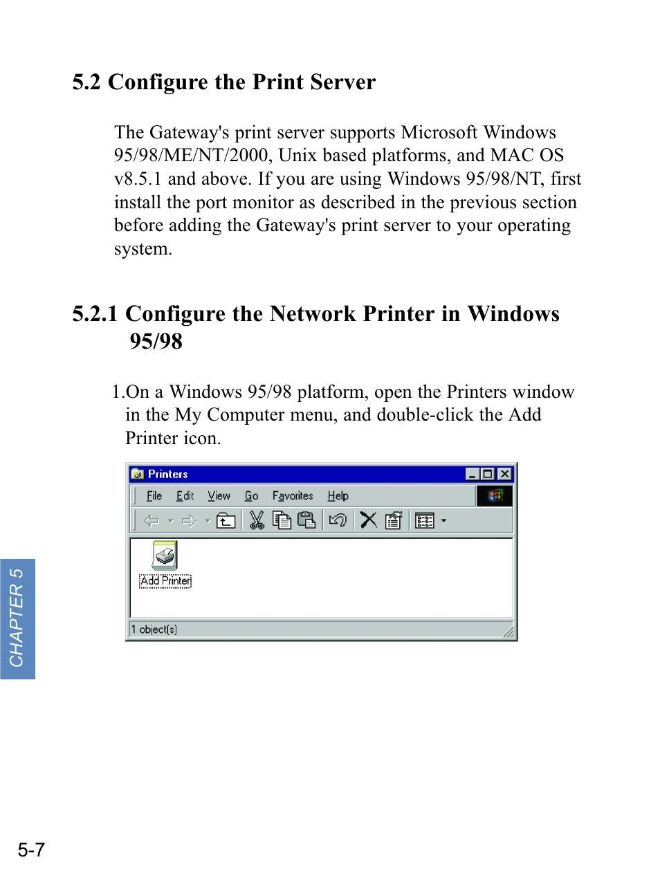 2 configure the print server | Gateway none User Manual | Page 75 / 113