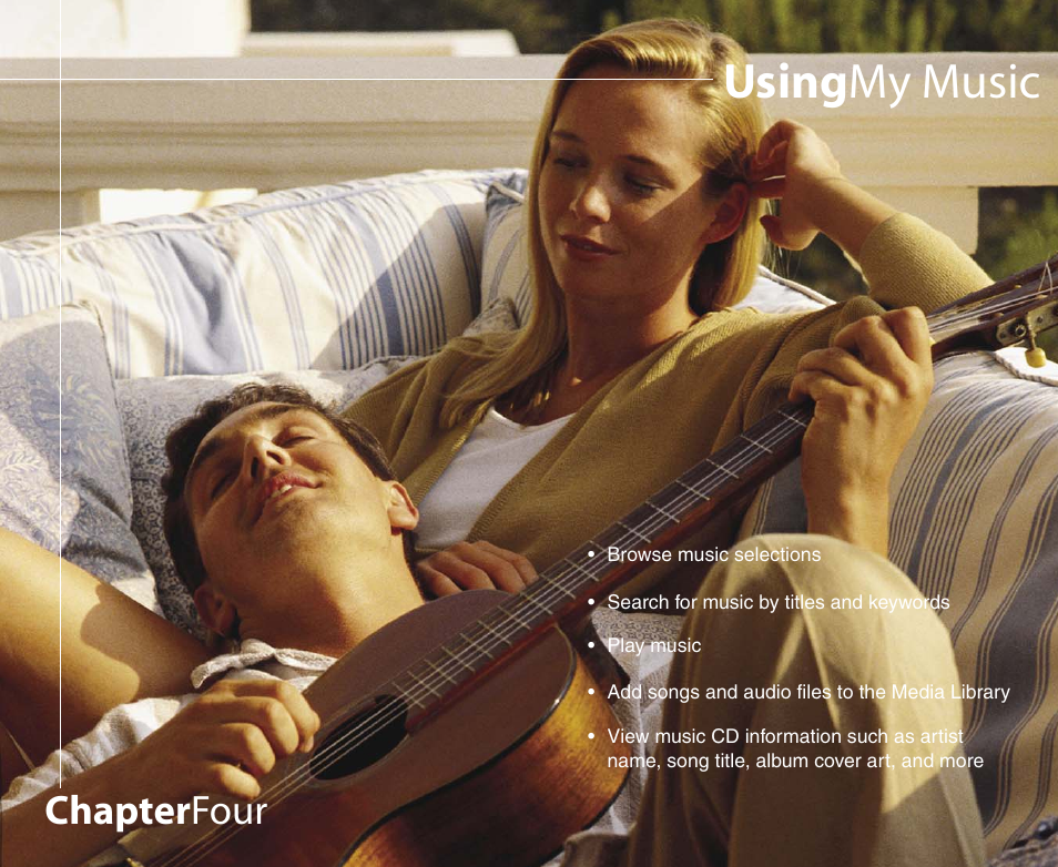 Using my music, Chapter four | Gateway 901 Series User Manual | Page 59 / 116