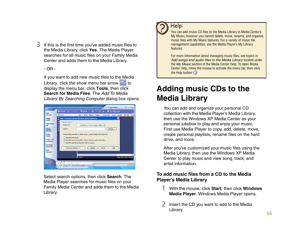 12 adding music cds to the media library | Gateway 901 Series User Manual | Page 61 / 116
