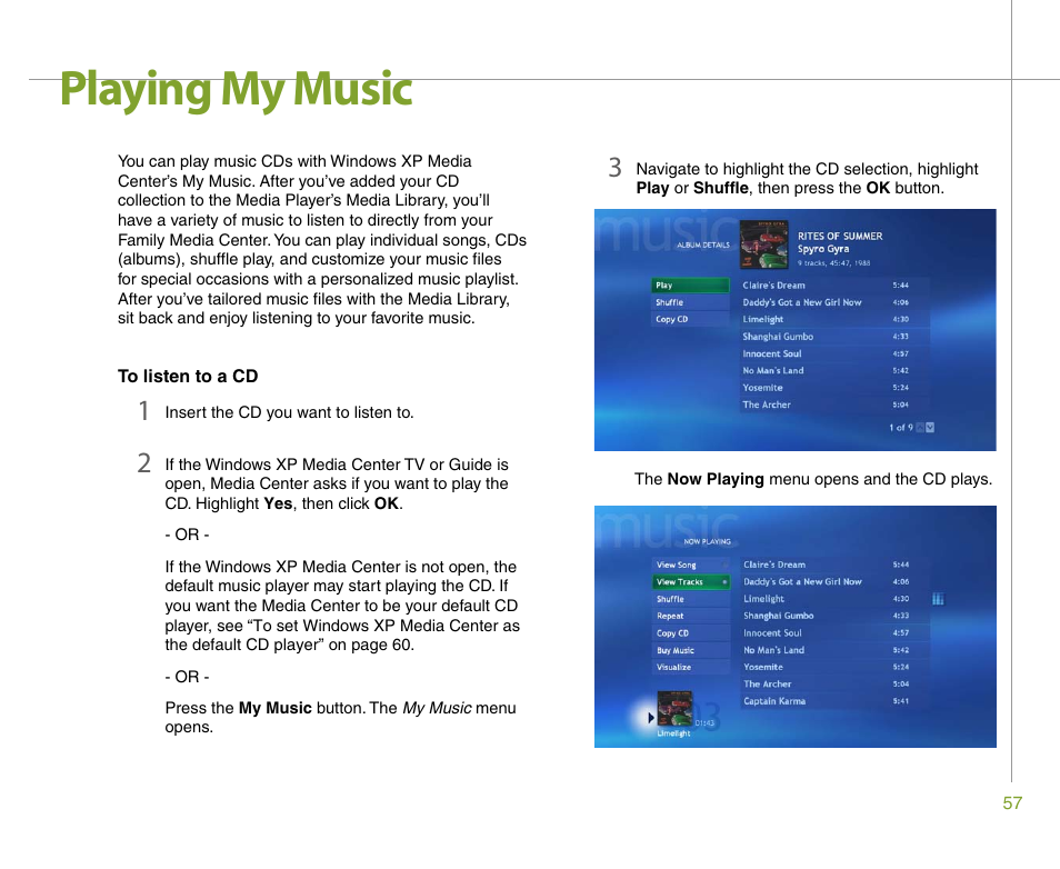 Playing my music | Gateway 901 Series User Manual | Page 63 / 116