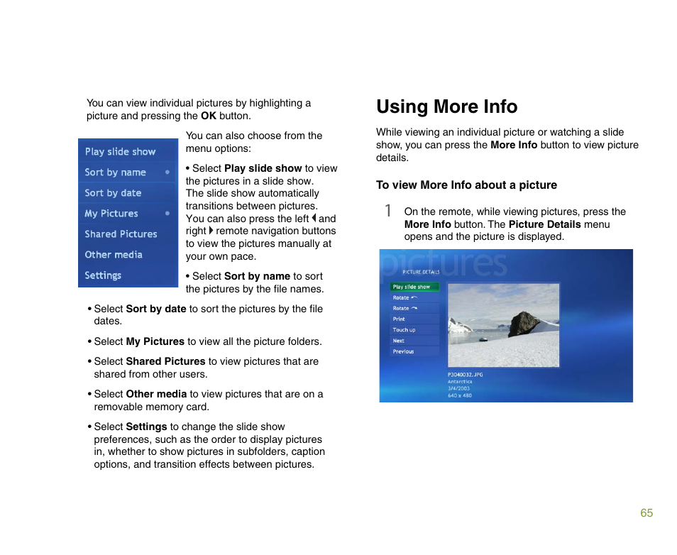 Using more info | Gateway 901 Series User Manual | Page 71 / 116