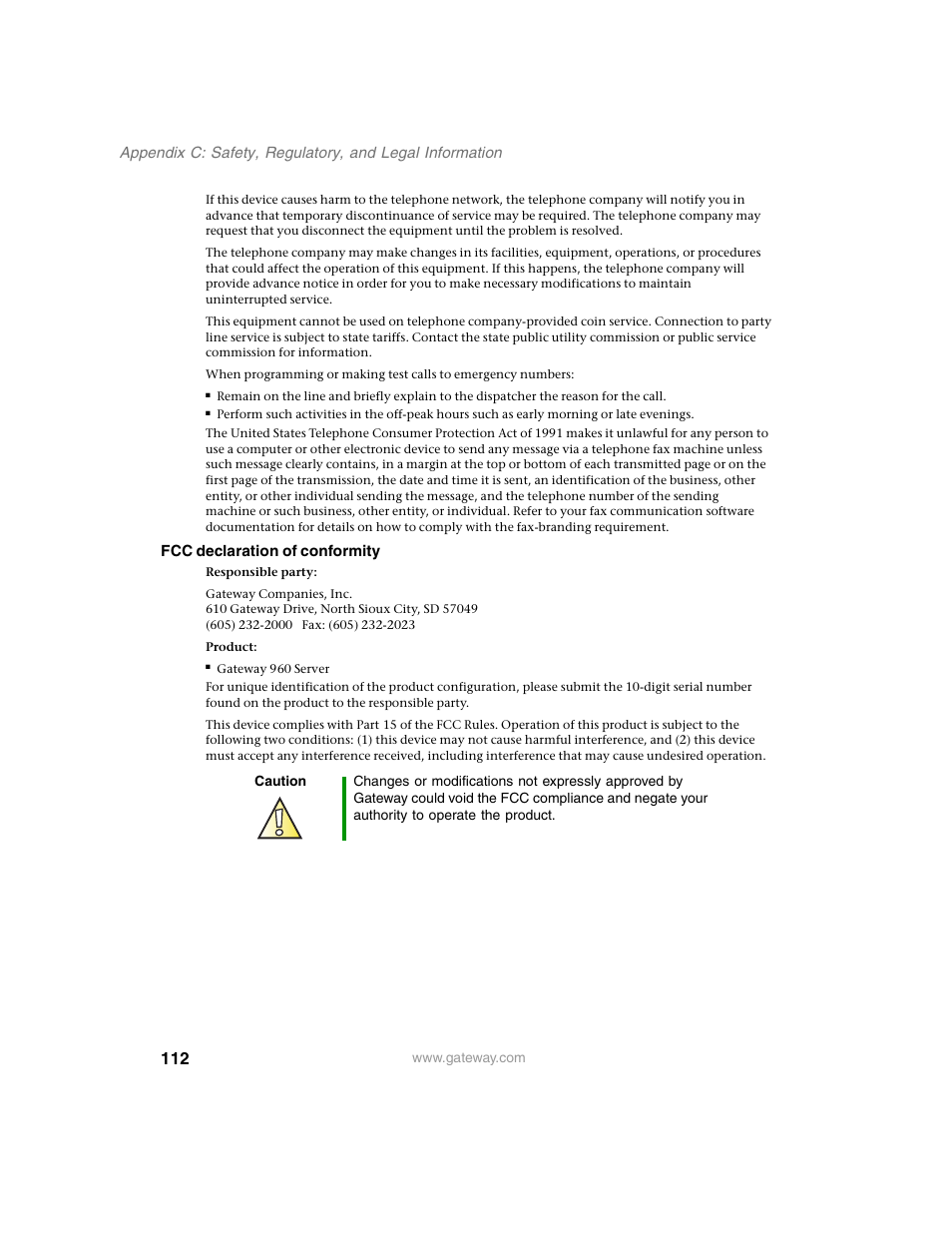 Gateway 960 User Manual | Page 117 / 130