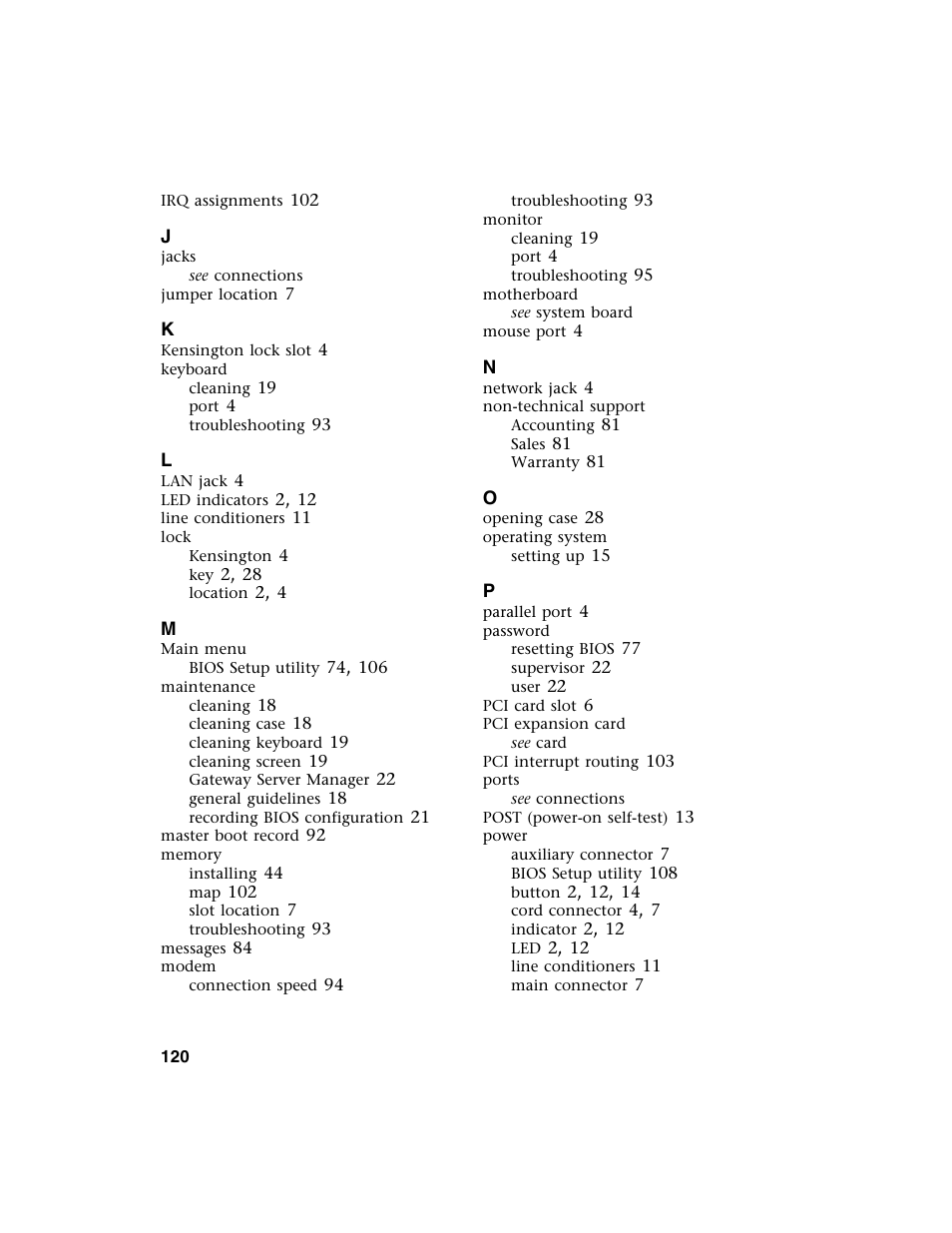 Gateway 960 User Manual | Page 125 / 130