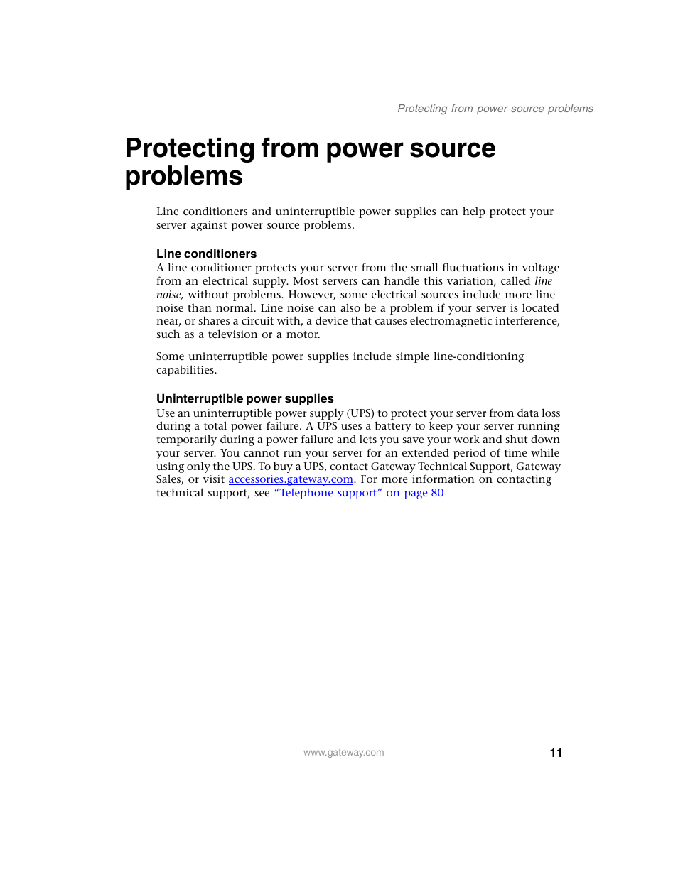 Protecting from power source problems | Gateway 960 User Manual | Page 16 / 130