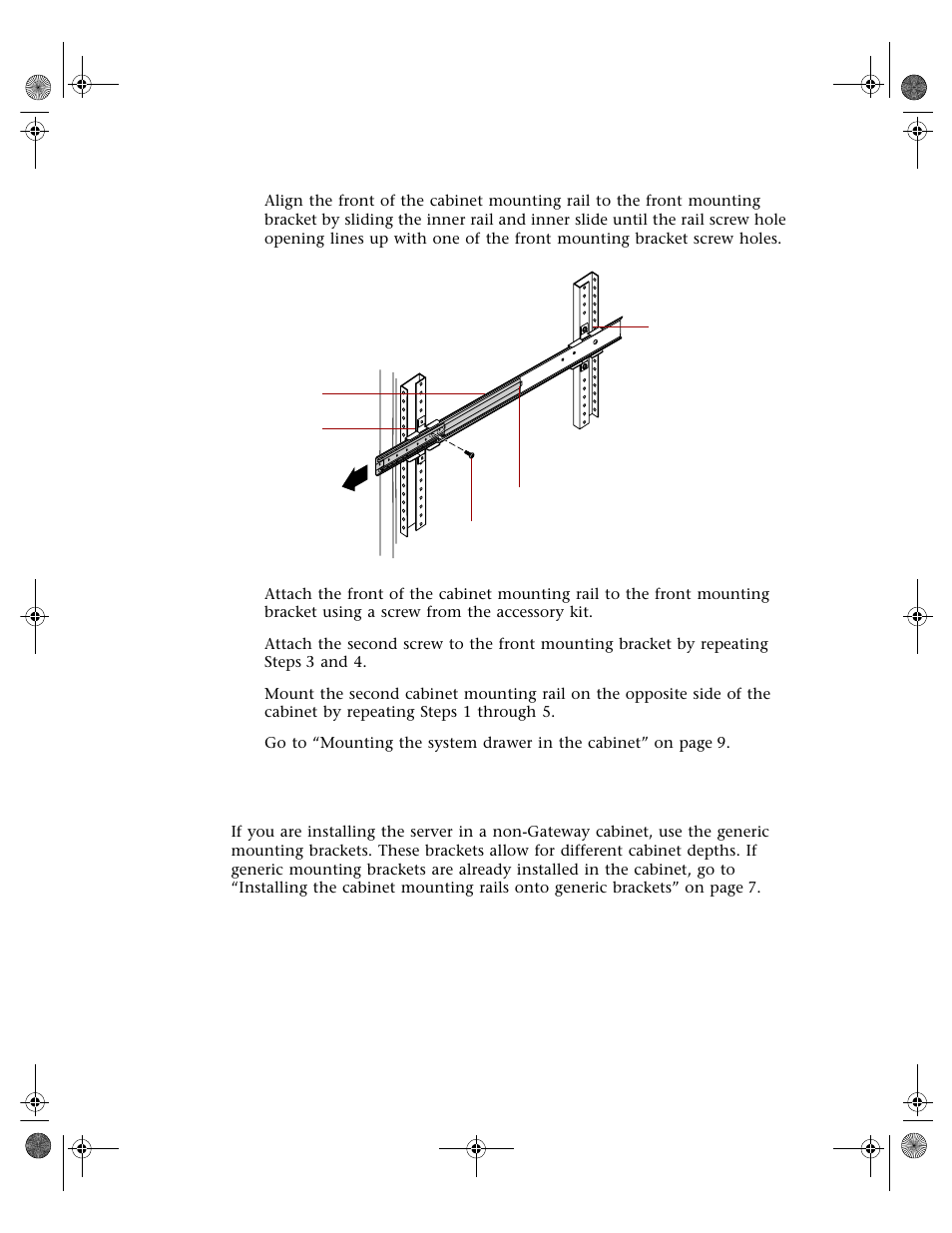 Installing generic mounting brackets | Gateway 7250R User Manual | Page 10 / 26