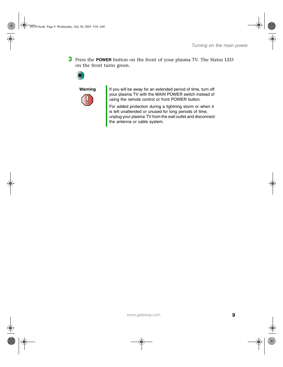 Gateway Flat Panel Television User Manual | Page 13 / 68