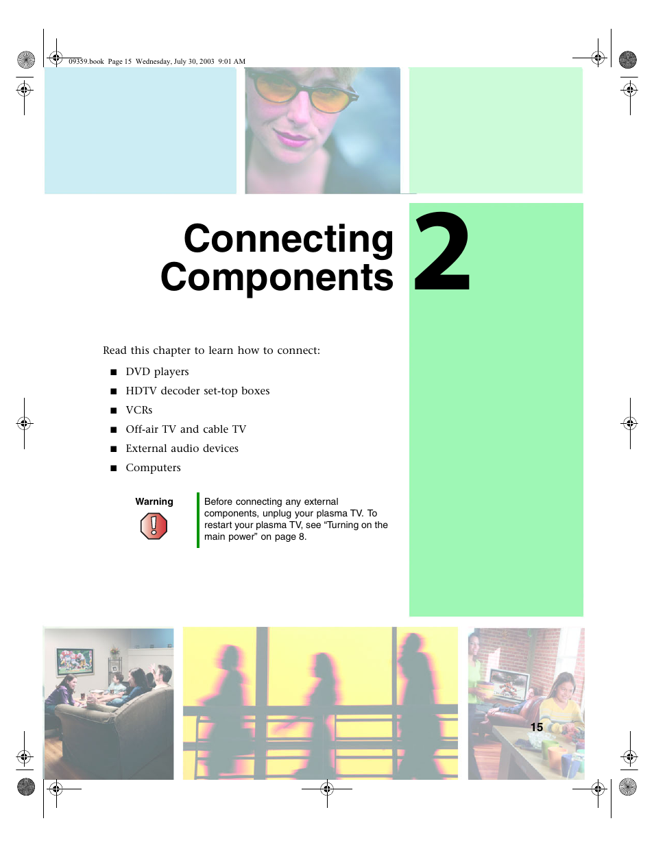 Connecting components | Gateway Flat Panel Television User Manual | Page 19 / 68