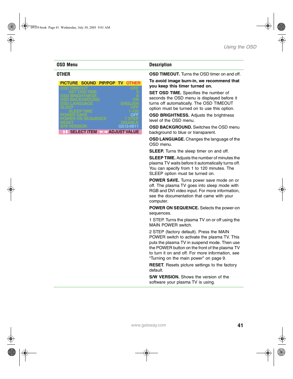 Gateway Flat Panel Television User Manual | Page 45 / 68