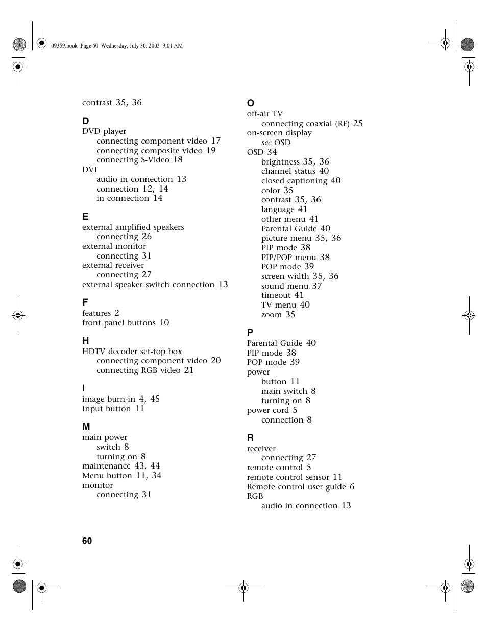 Gateway Flat Panel Television User Manual | Page 64 / 68