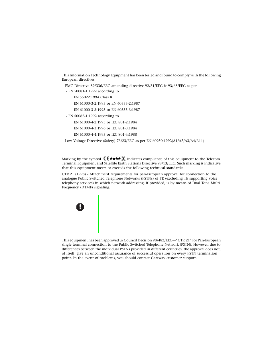 European users | Gateway E-4400 User Manual | Page 103 / 118