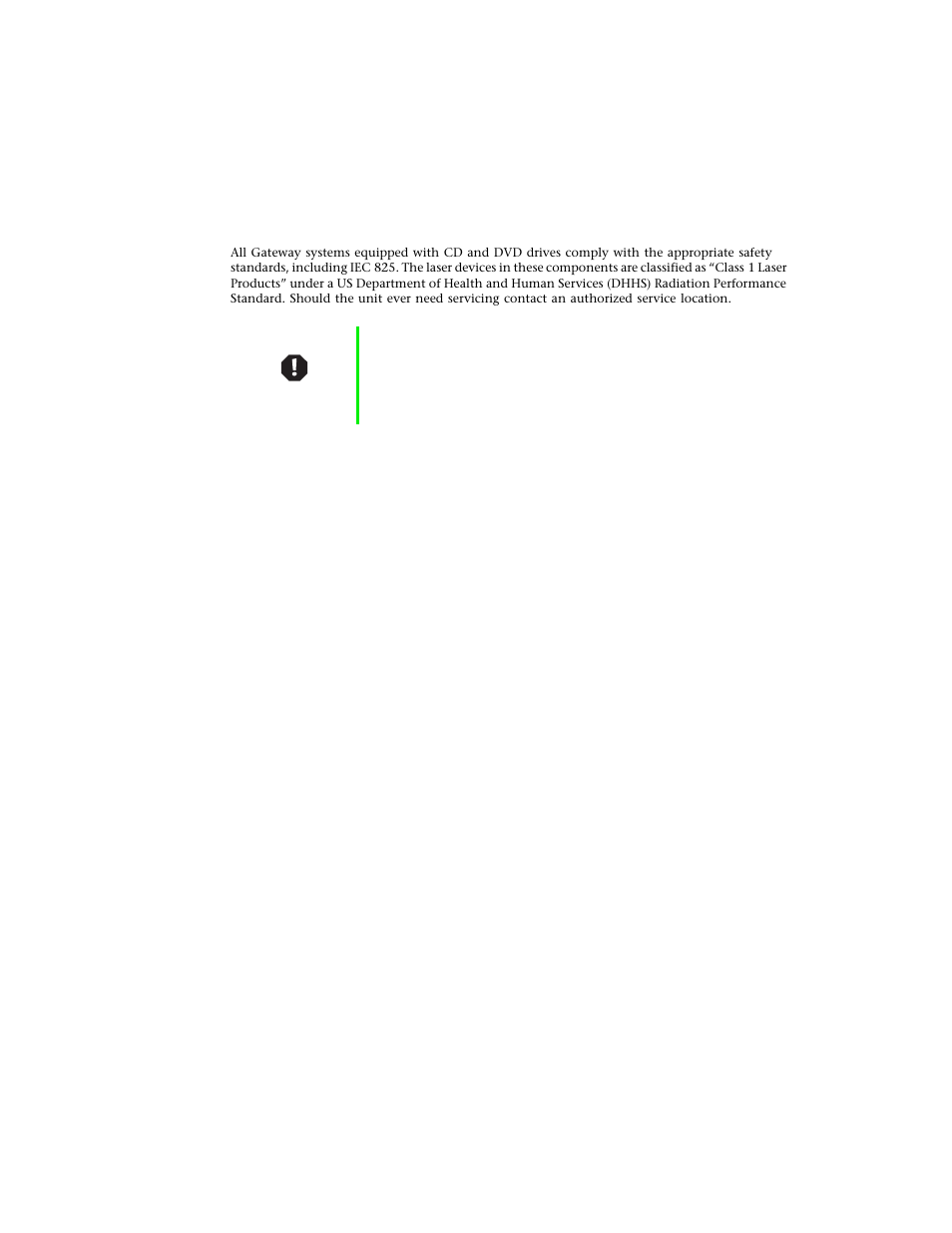 Laser safety statement | Gateway E-4400 User Manual | Page 106 / 118
