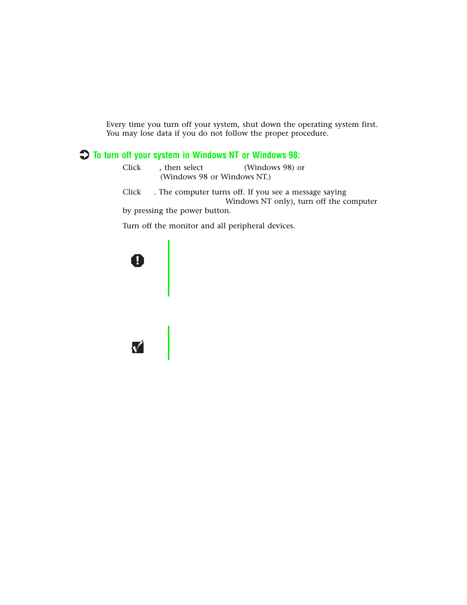 Turning off your system | Gateway E-4400 User Manual | Page 19 / 118