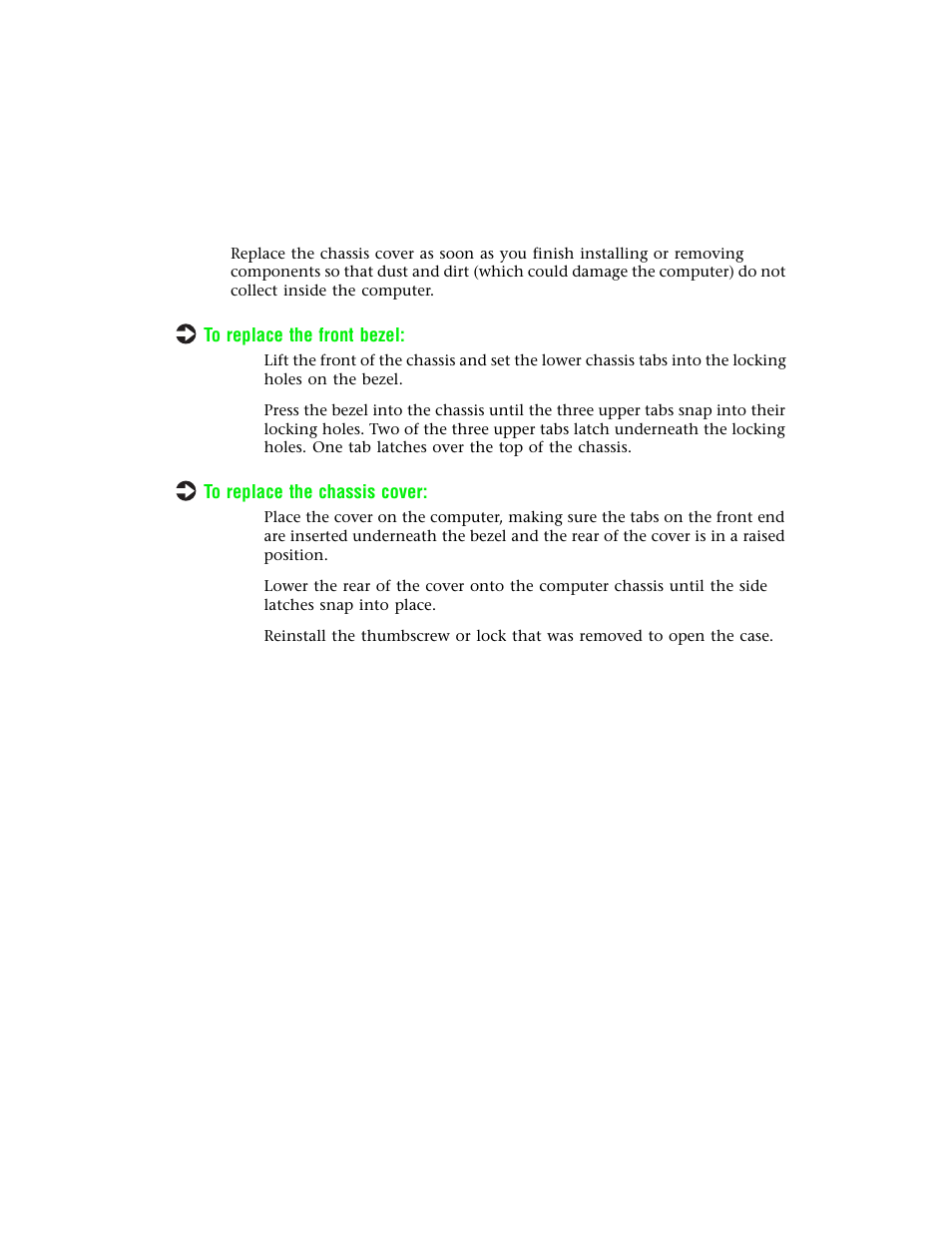 Closing the case | Gateway E-4400 User Manual | Page 26 / 118