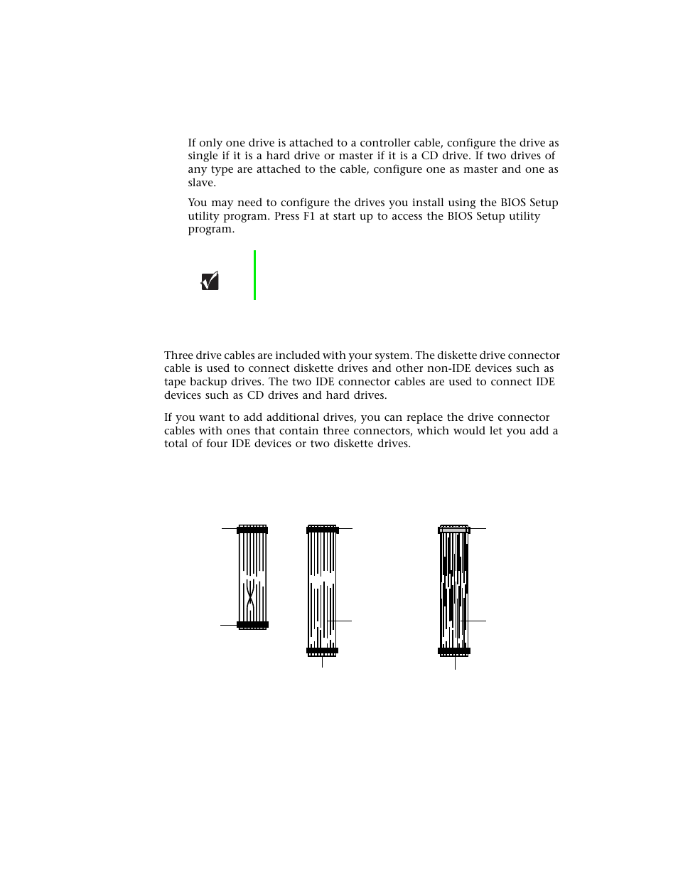 Drive cabling information | Gateway E-4400 User Manual | Page 30 / 118