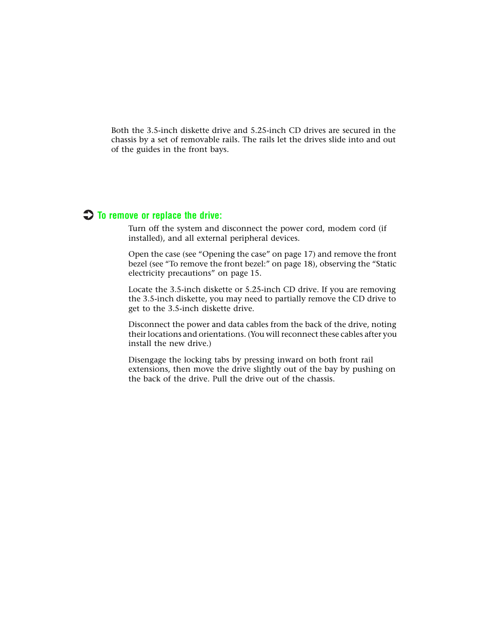 Inch diskette or cd drives | Gateway E-4400 User Manual | Page 31 / 118