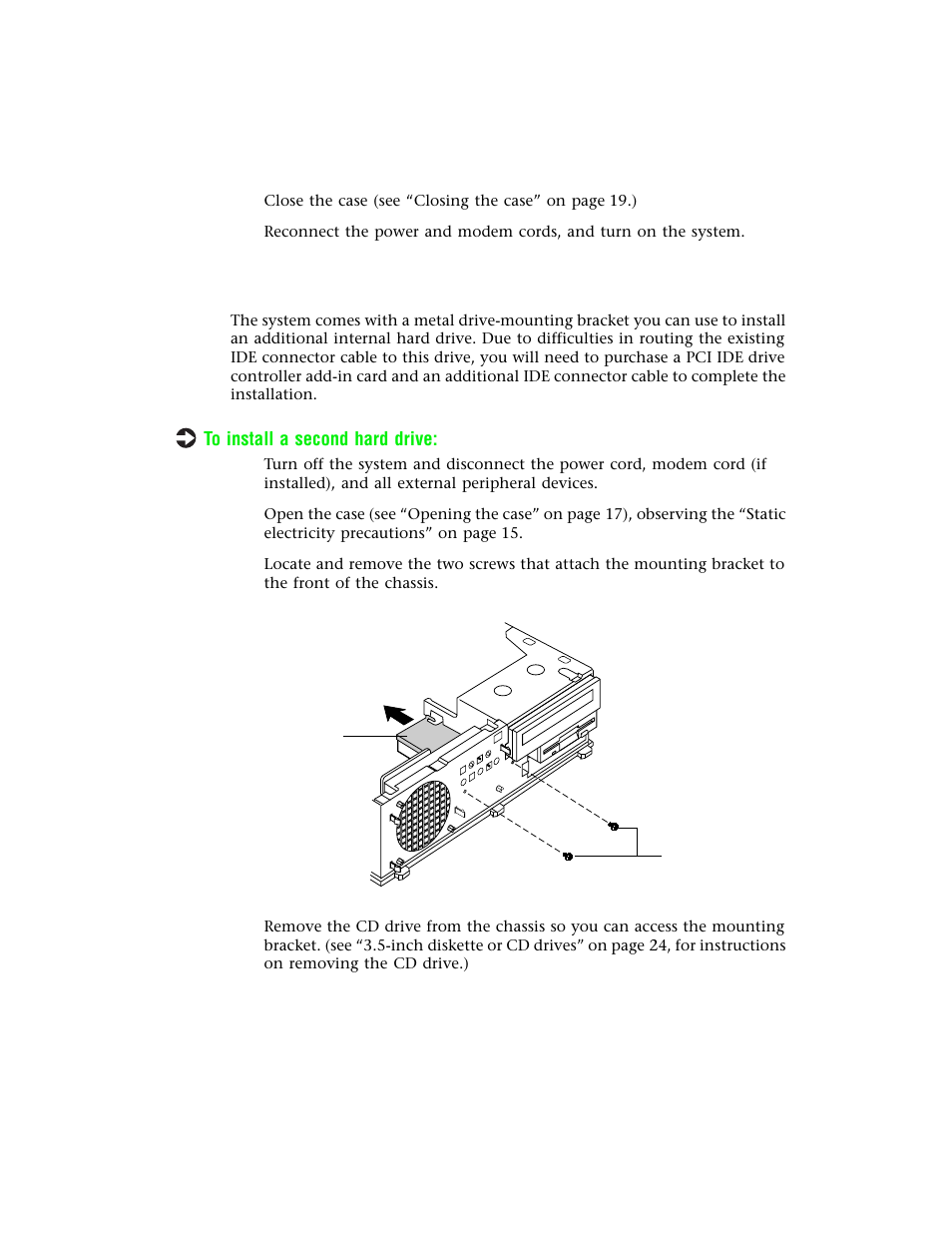 Adding a second hard drive | Gateway E-4400 User Manual | Page 36 / 118