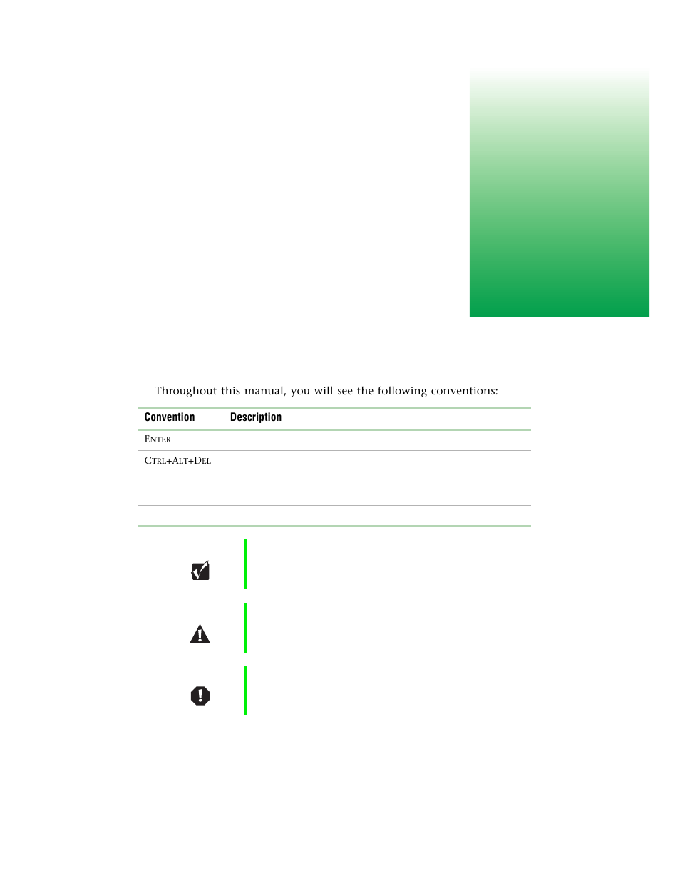 Preface, Conventions used in this manual | Gateway E-4400 User Manual | Page 6 / 118