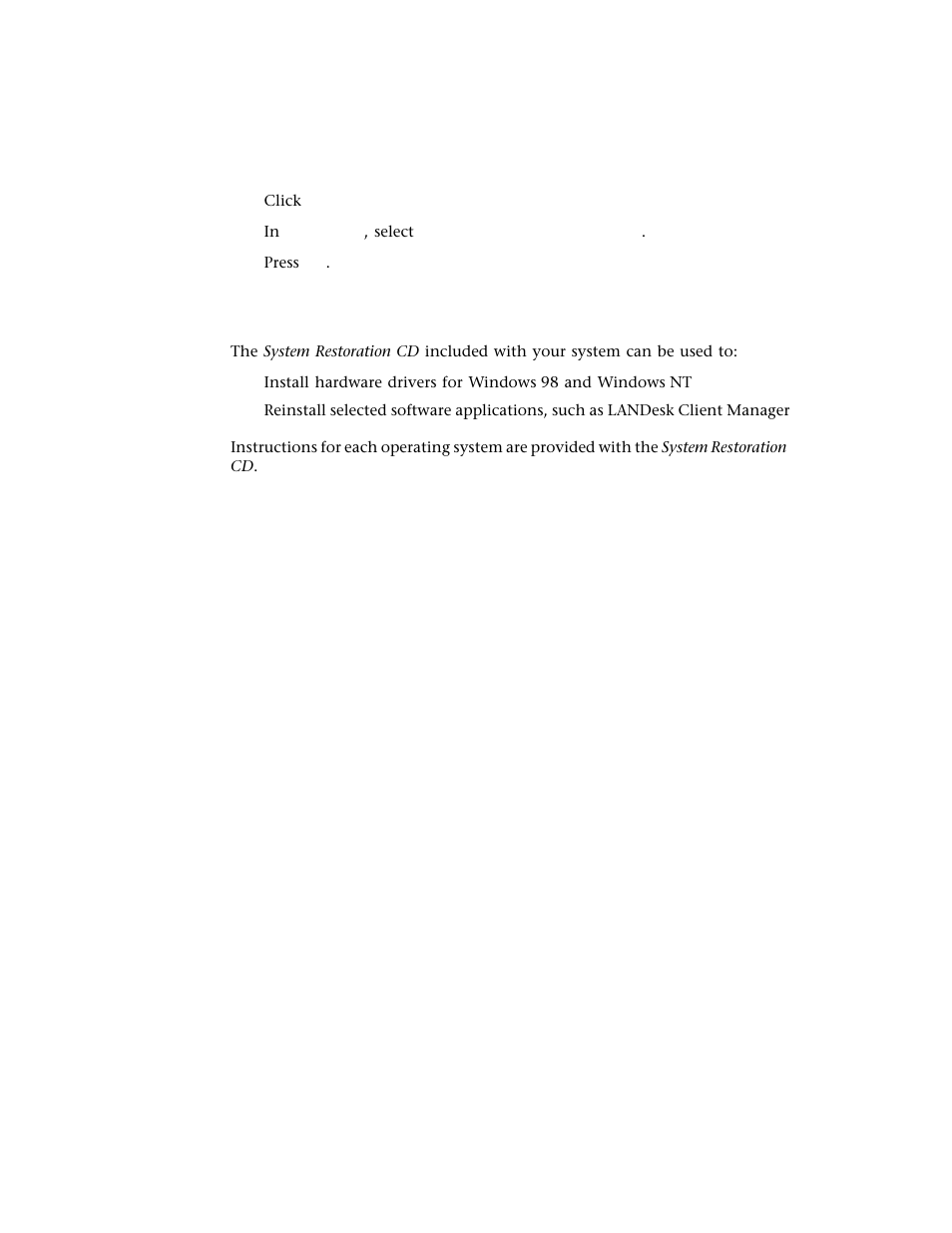 Using your system restoration cd | Gateway E-4400 User Manual | Page 72 / 118