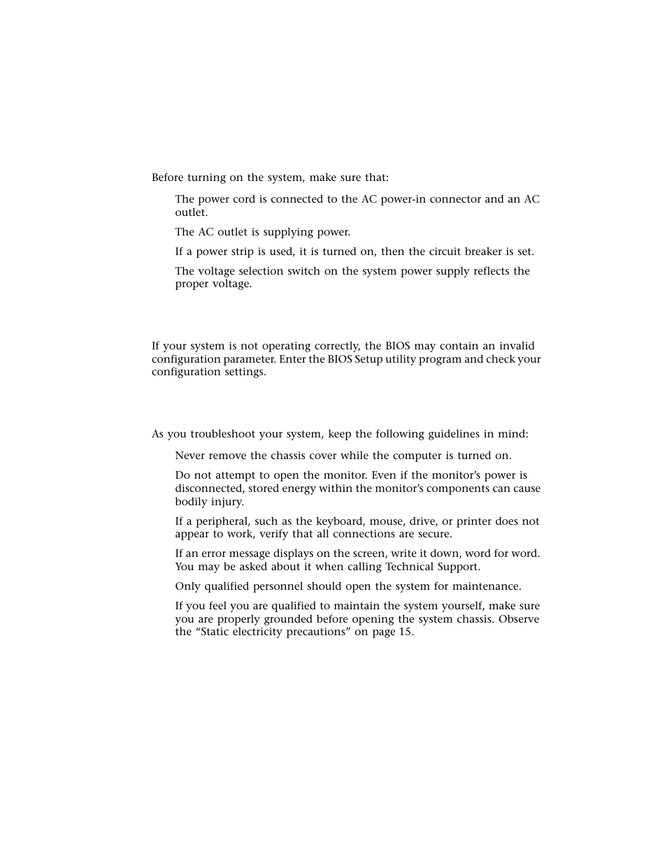Troubleshooting checklist, Verifying your configuration, Troubleshooting guidelines | Gateway E-4400 User Manual | Page 79 / 118