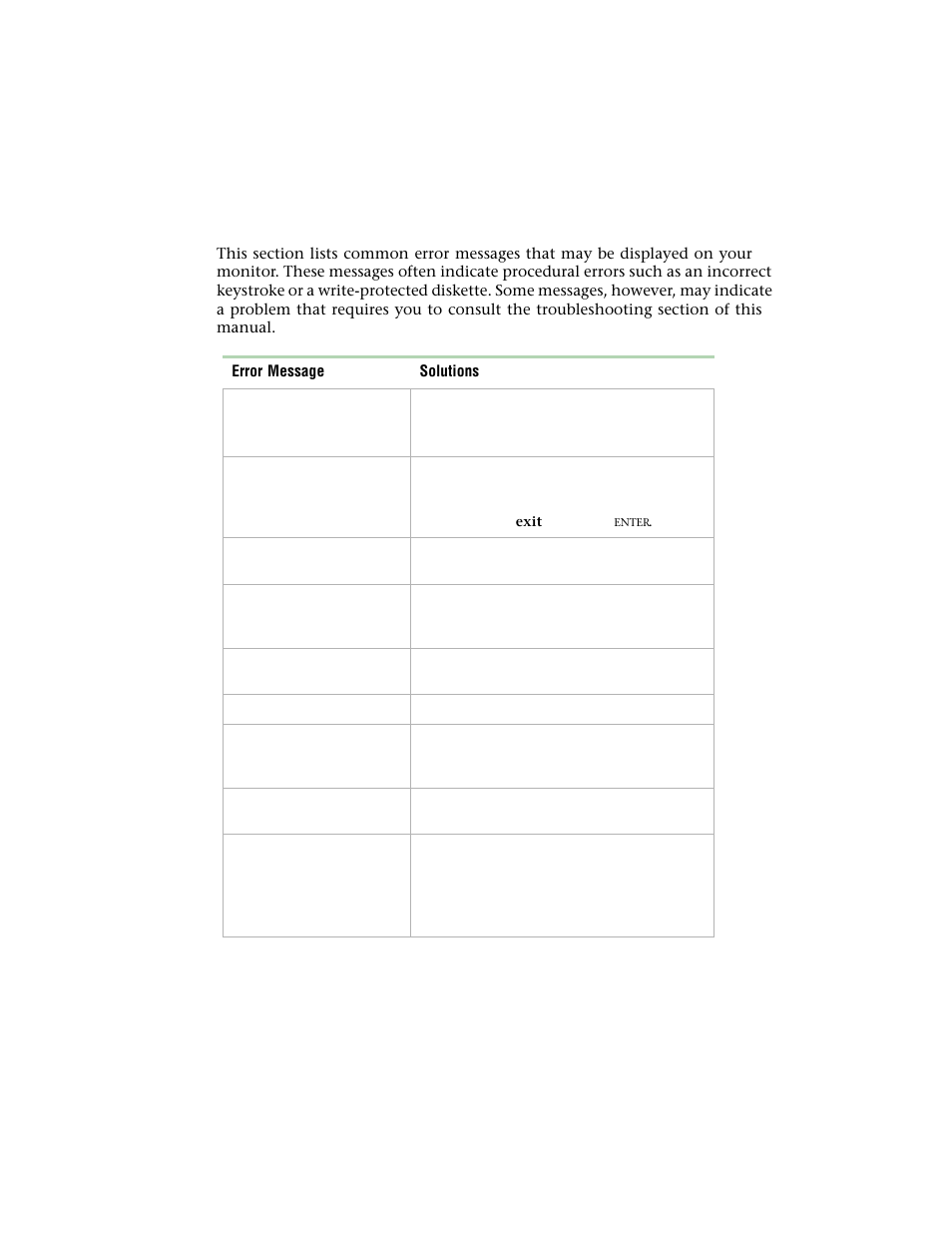 Error messages | Gateway E-4400 User Manual | Page 93 / 118