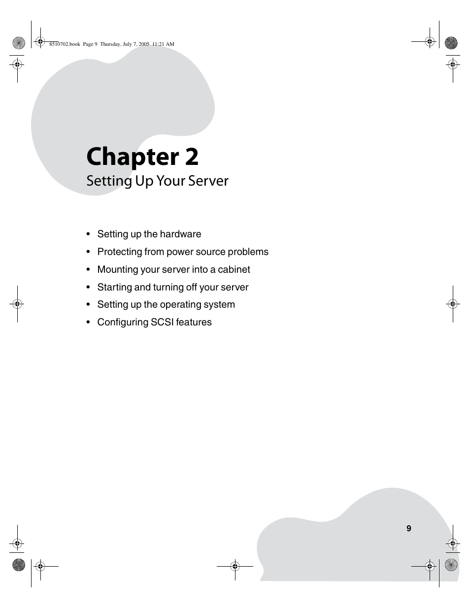 Setting up your server, Chapter 2 | Gateway 9715 User Manual | Page 14 / 278