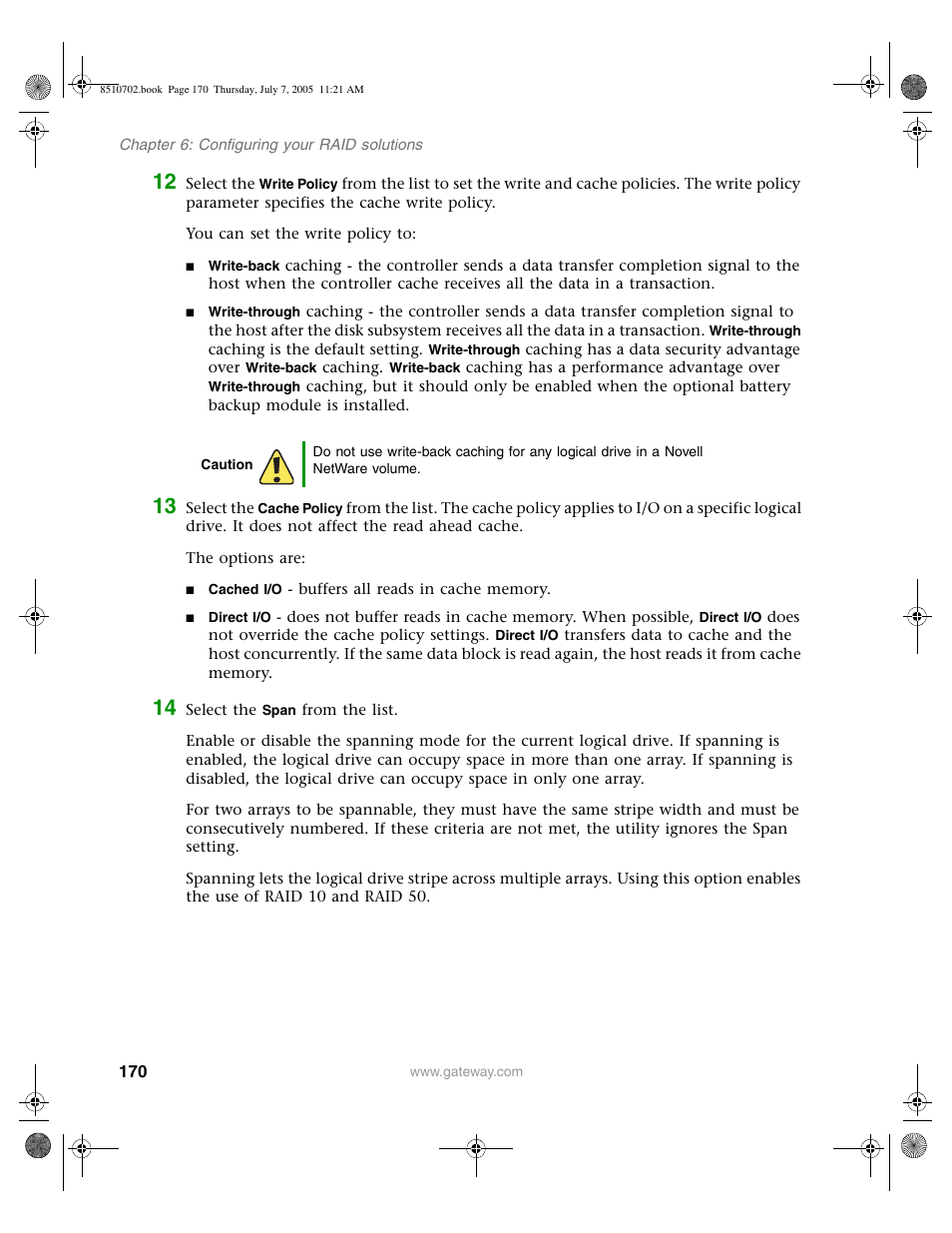 Gateway 9715 User Manual | Page 175 / 278