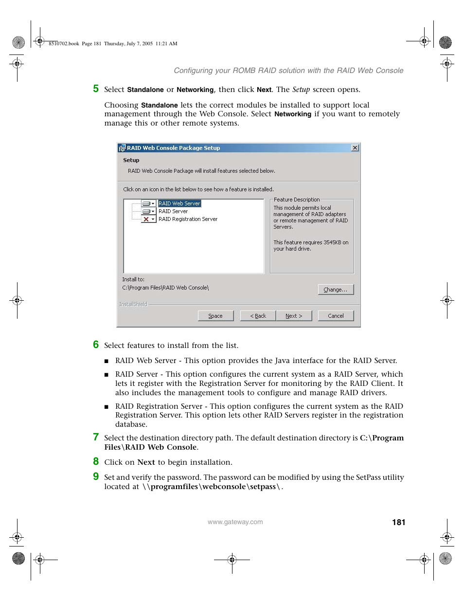 Gateway 9715 User Manual | Page 186 / 278