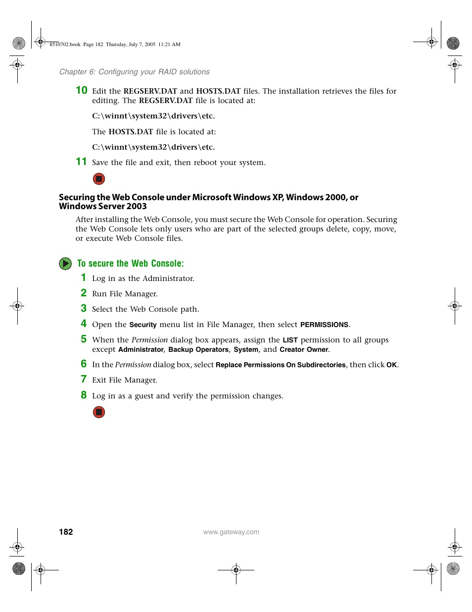 Gateway 9715 User Manual | Page 187 / 278