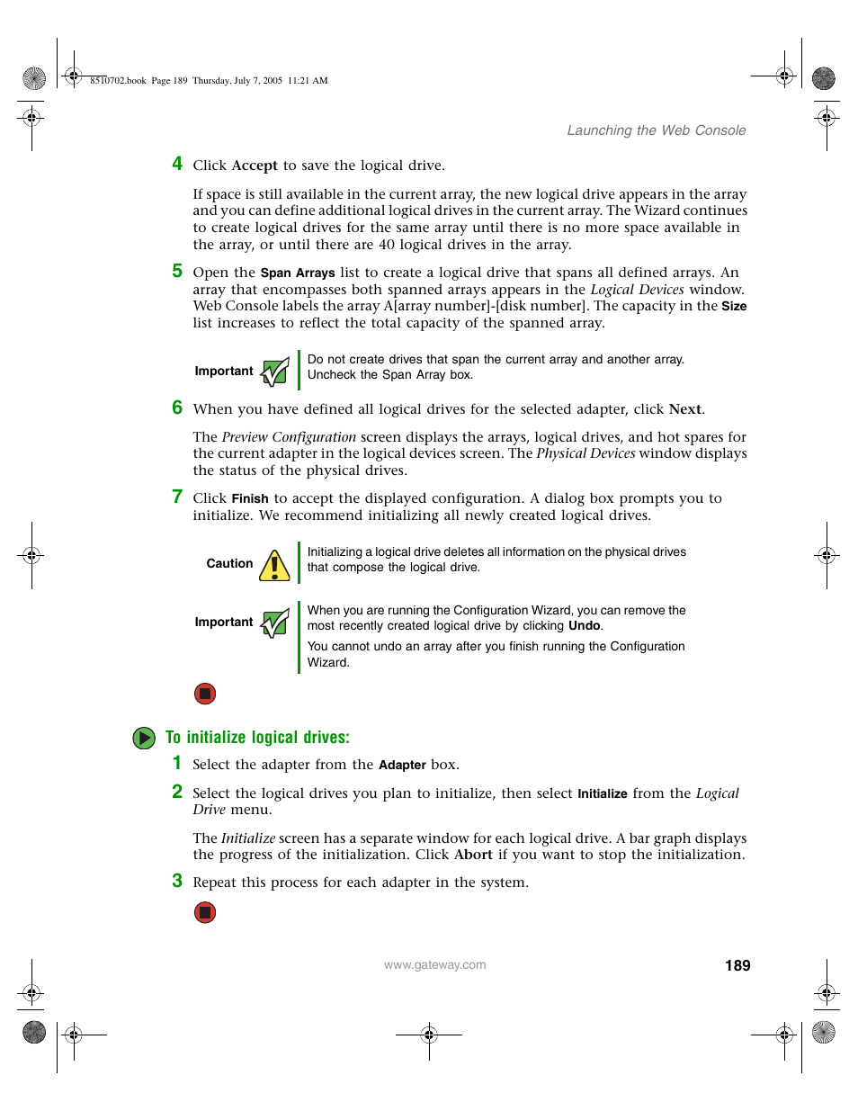 Gateway 9715 User Manual | Page 194 / 278