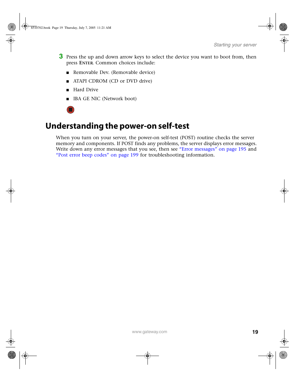 Understanding the power-on self-test | Gateway 9715 User Manual | Page 24 / 278