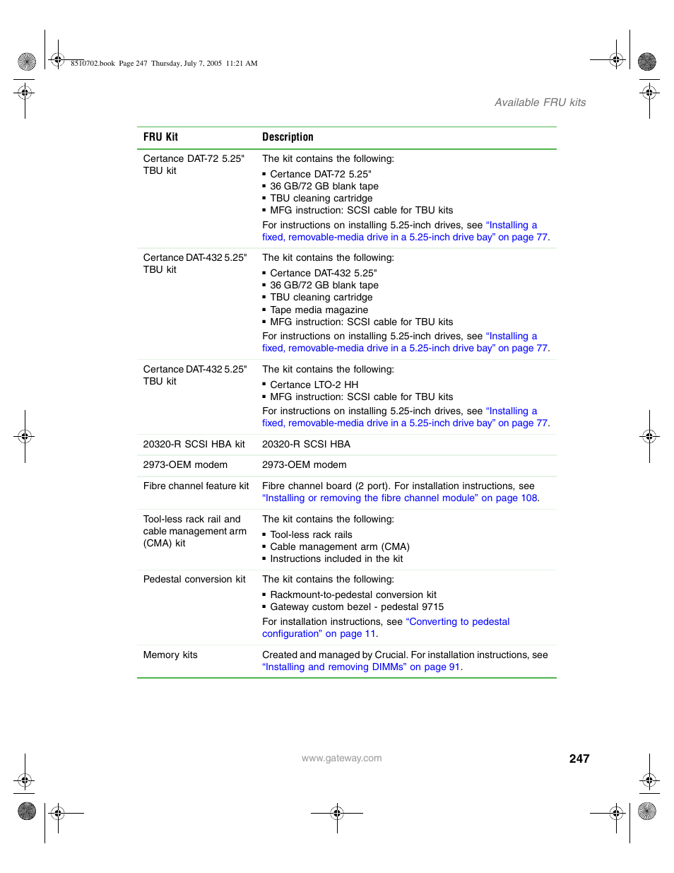 Gateway 9715 User Manual | Page 252 / 278
