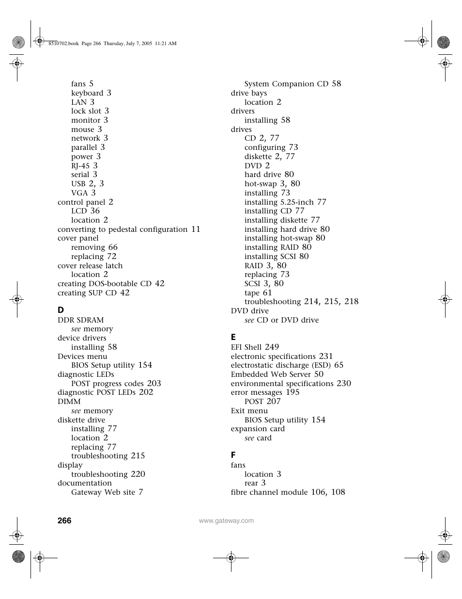 Gateway 9715 User Manual | Page 271 / 278