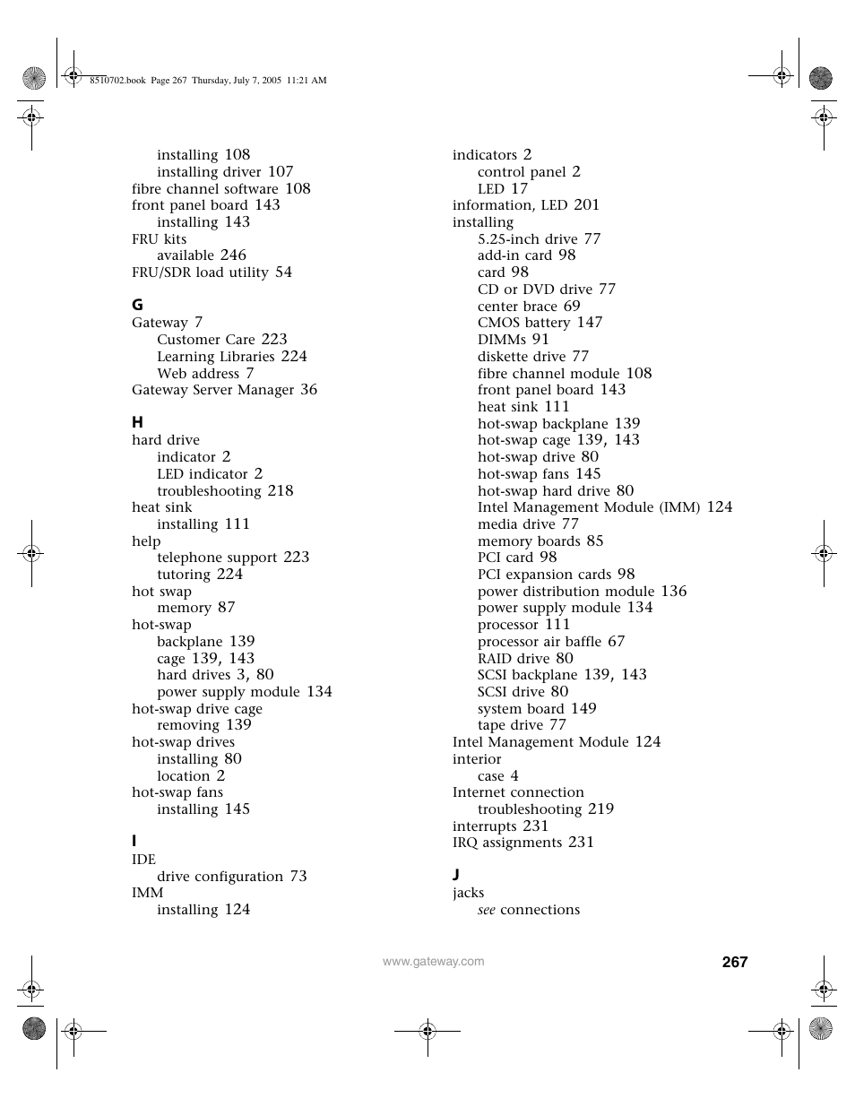 Gateway 9715 User Manual | Page 272 / 278