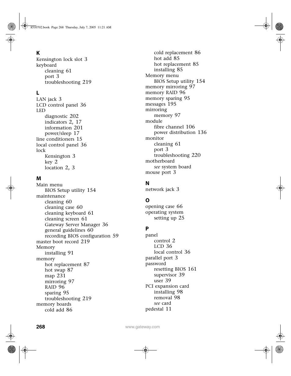 Gateway 9715 User Manual | Page 273 / 278