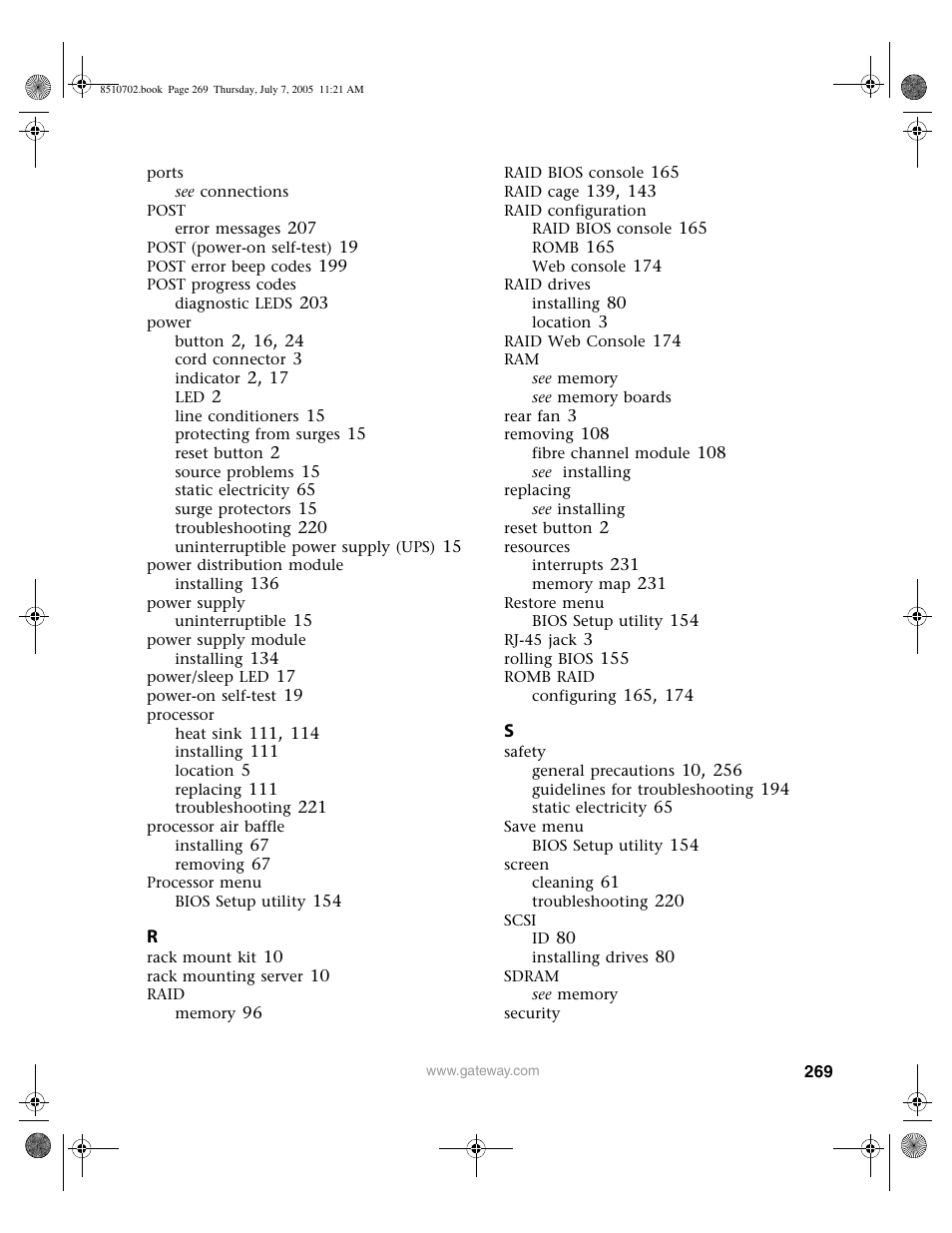 Gateway 9715 User Manual | Page 274 / 278