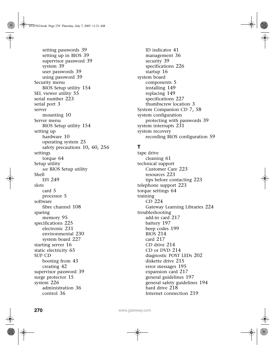 Gateway 9715 User Manual | Page 275 / 278