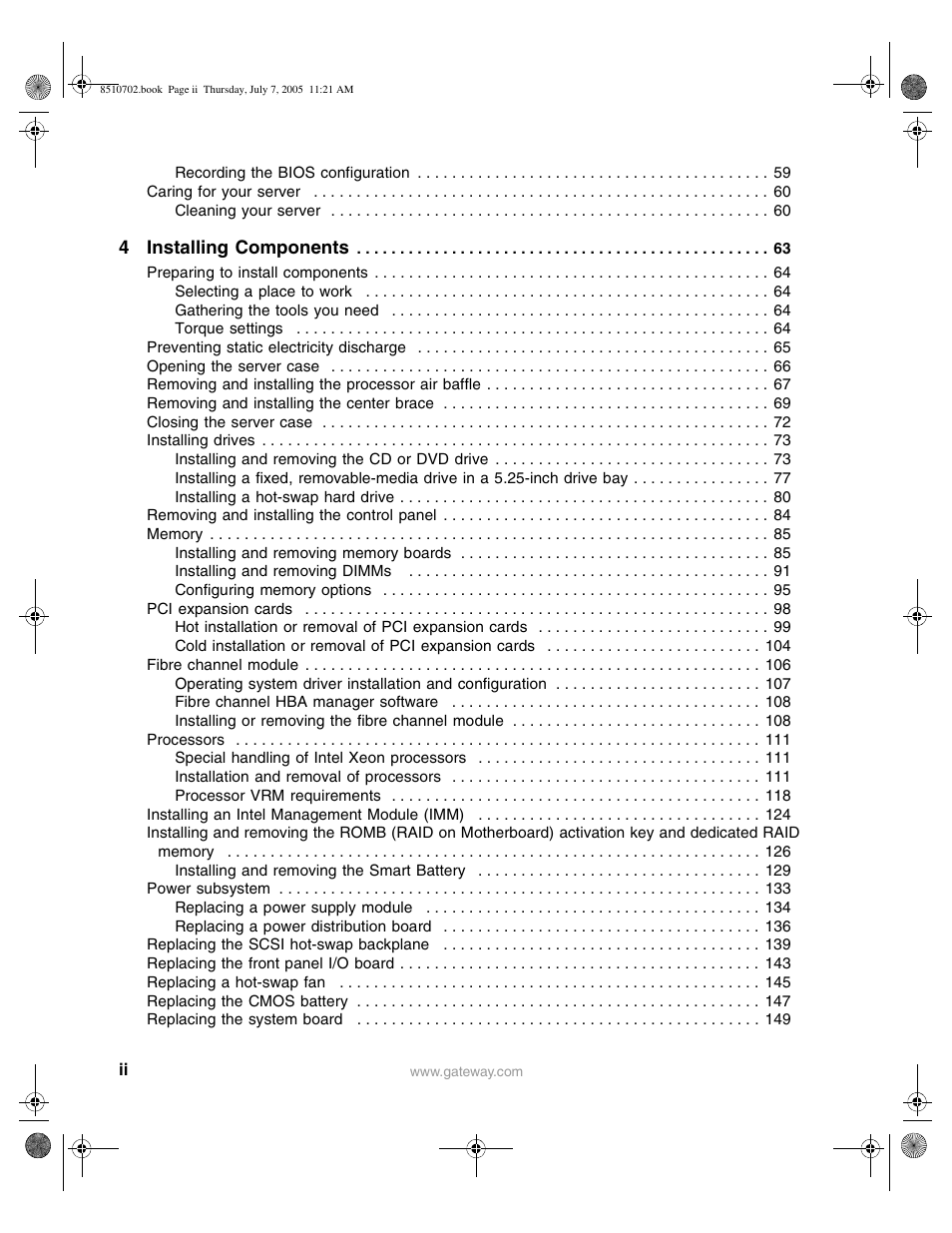 Gateway 9715 User Manual | Page 3 / 278