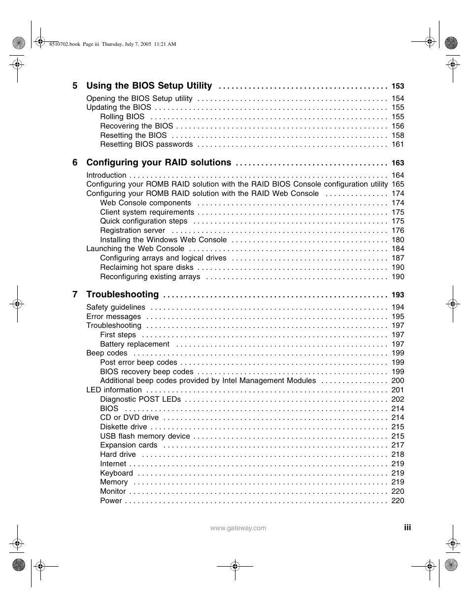 Gateway 9715 User Manual | Page 4 / 278