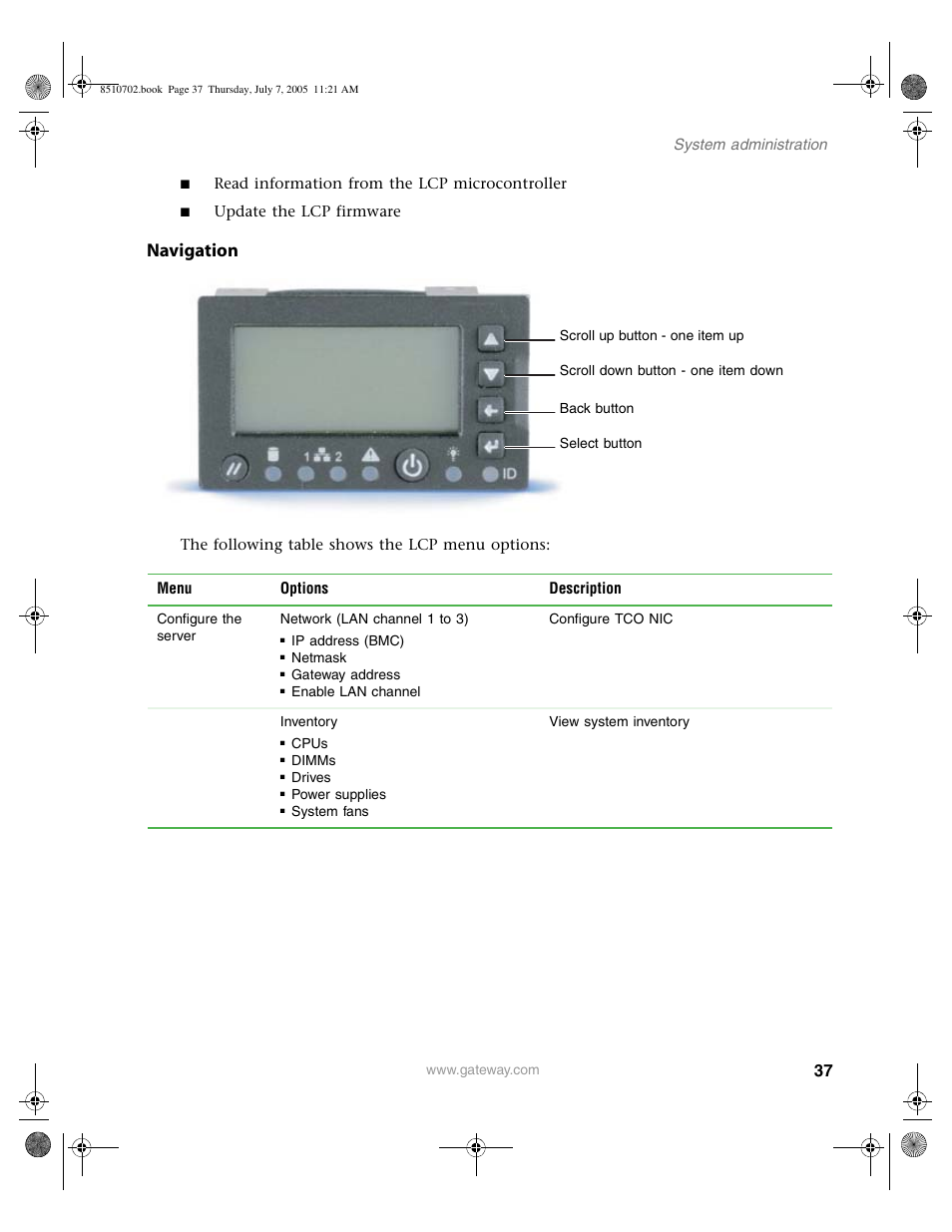 Navigation | Gateway 9715 User Manual | Page 42 / 278